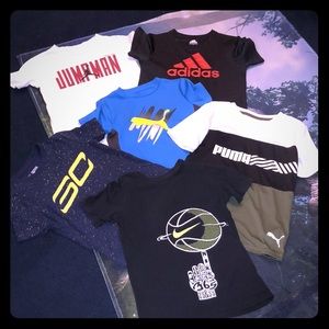 Bundle of boys tees; fits size 6-8 boys: EUC